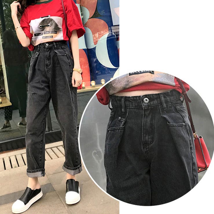 ストレート デニム ワイドパンツ 美脚 | Miniministore | 詳細画像12 