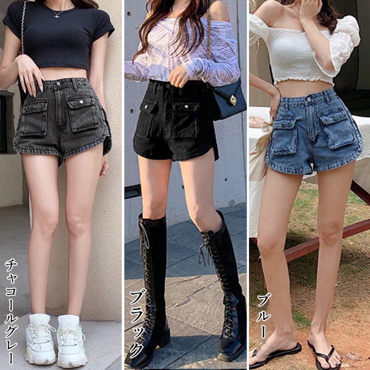 epa デニムハイウエストショートパンツ　M epa デニムハイウエストショートパンツ M - メルカリ