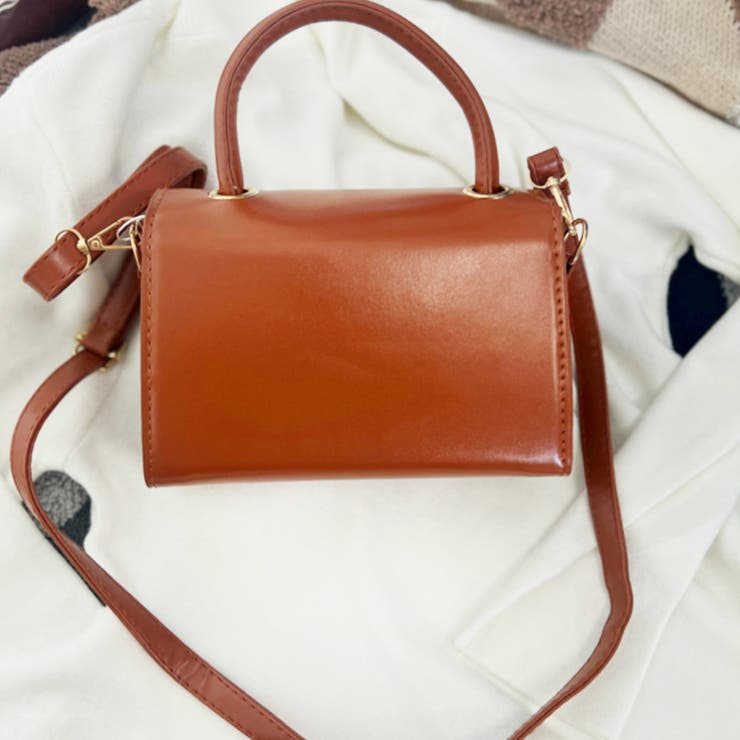 レトロショルダーバッグPUレザー2way オフィスカジュアル[品番