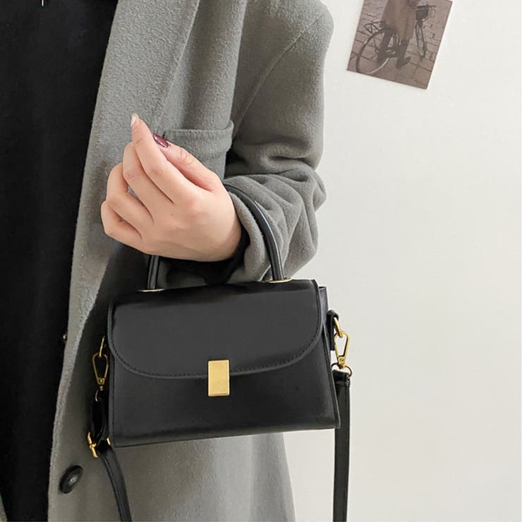 レトロショルダーバッグPUレザー2way オフィスカジュアル | Miniministore | 詳細画像6 