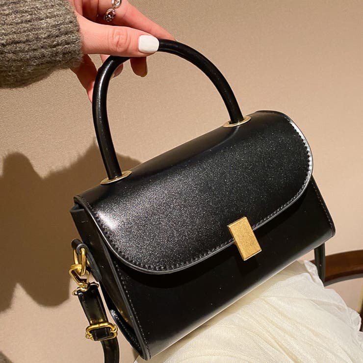 レトロショルダーバッグPUレザー2way オフィスカジュアル | Miniministore | 詳細画像8 