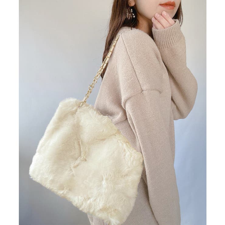 ファーバッグ 大容量 チェーンバッグ韓国 | Miniministore | 詳細画像10 