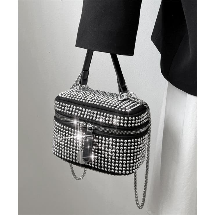 alexanderwang おぞましい パーティーバッグ シルバー ストーン装飾