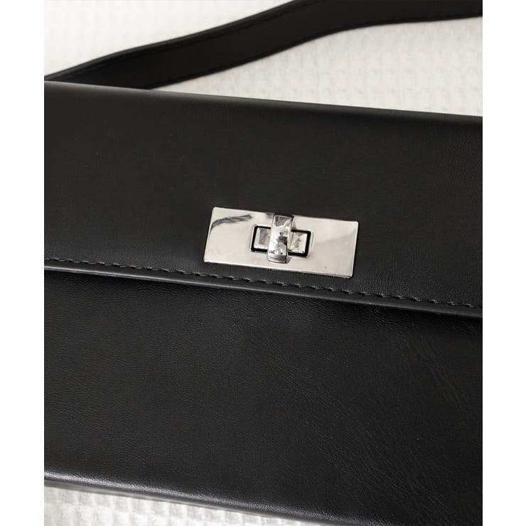 スクエア ショルダーバッグ 斜めがけ鞄黒 | Miniministore | 詳細画像20 