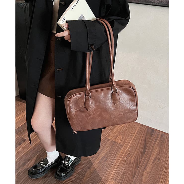 ロングハンドルボストンバッグトートバッグ[品番：II000012160