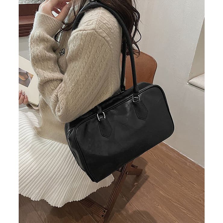 ロングハンドルボストンバッグトートバッグ[品番：II000012160