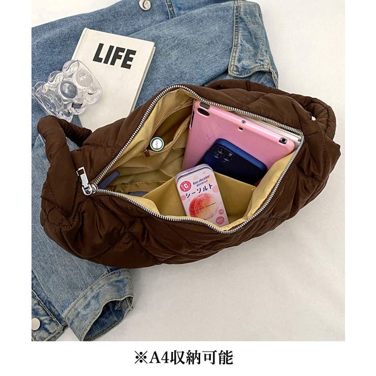 キルティングショルダーバッグ 斜めがけ鞄 | Miniministore | 詳細画像12 