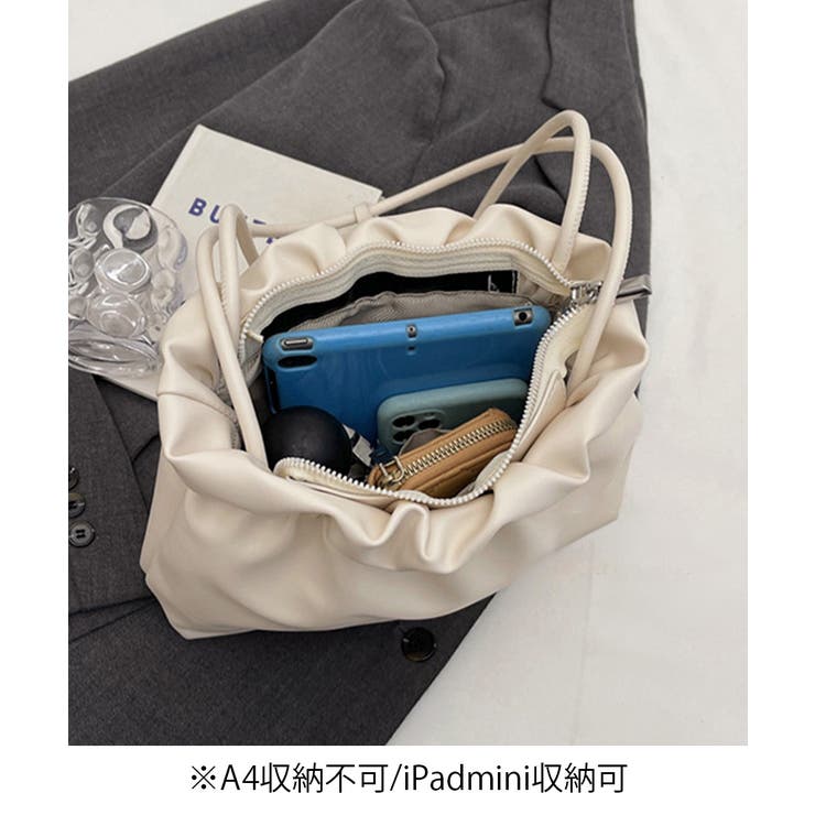 ギャザートートバッグ フリル肩掛けバッグ | Miniministore | 詳細画像18 