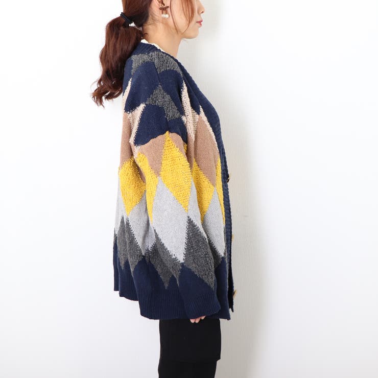 配色ニットカーディガン 韓国風レディース | Miniministore | 詳細画像22 