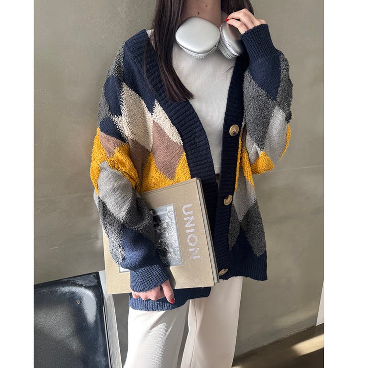 配色ニットカーディガン 韓国風レディース | Miniministore | 詳細画像31 