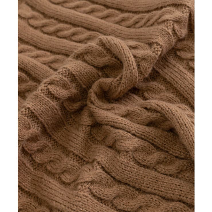 タートルネックニットトップスケーブル編み | Miniministore | 詳細画像28 