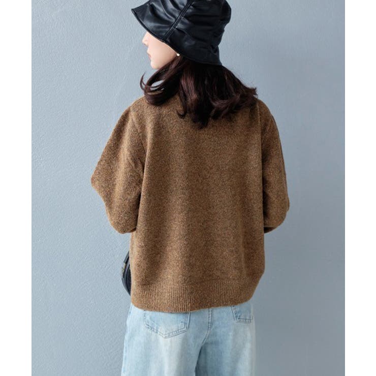 デニム切り替えニットカーディガン 韓国風 | Miniministore | 詳細画像32 