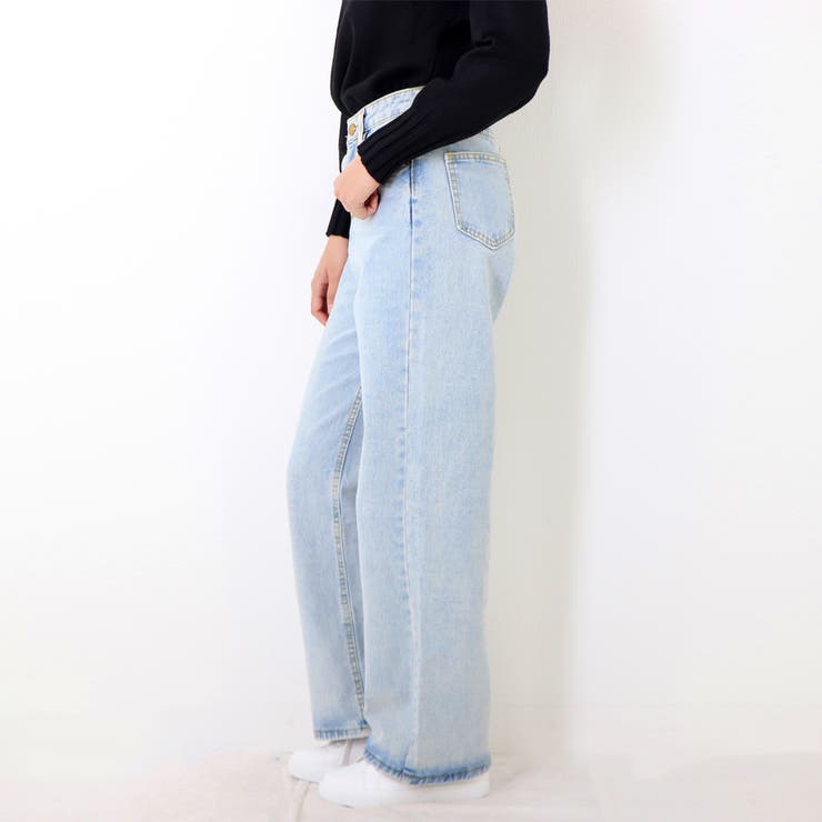【大人のデニムスタイル♪】エルメス★ストレートパンツ デニムパンツ レディースストレートパンツ[品番：II000004603