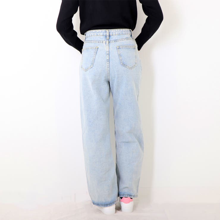 デニムパンツ レディースストレートパンツ[品番：II000004603