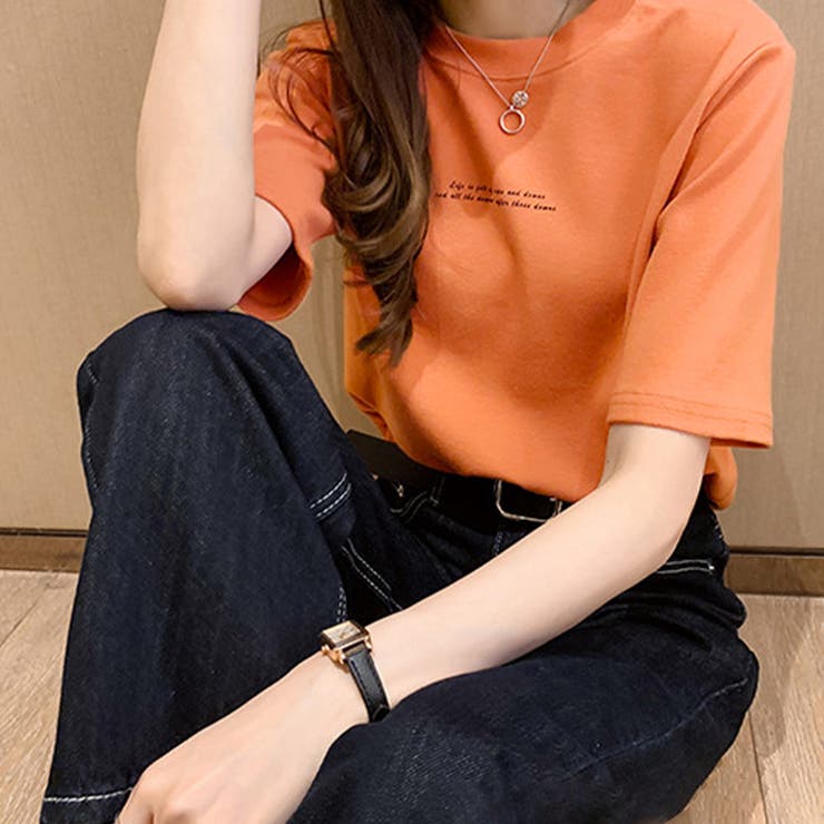 MME ROAD 売れ筋商品|||エムエムイー ロード Tシャツ トップス レディース T-shirts Orange トムス レディースTシャツ サンセットオレンジ WL 00300-ACT-038