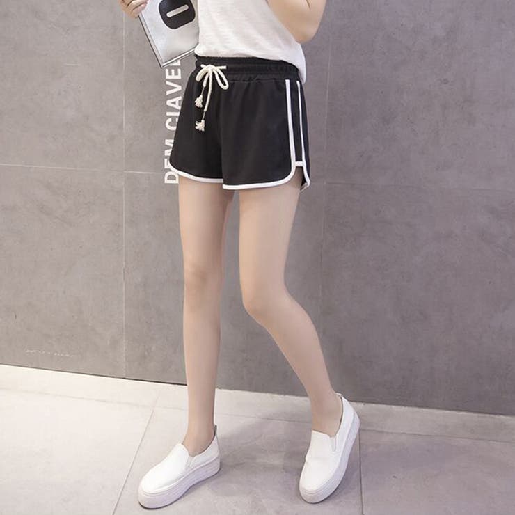 ショートパンツ レディース サイドライン[品番:II000005474 ショートパンツ レディース サイドライン[品番:II000005474