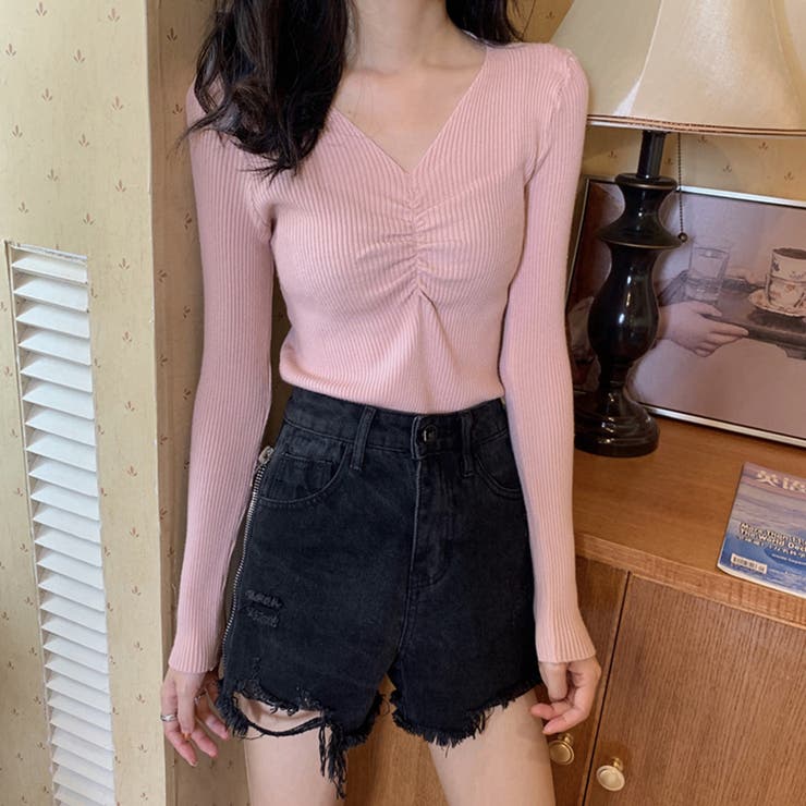 ギャザーリブニットトップスレディース秋冬 | Miniministore | 詳細画像10 