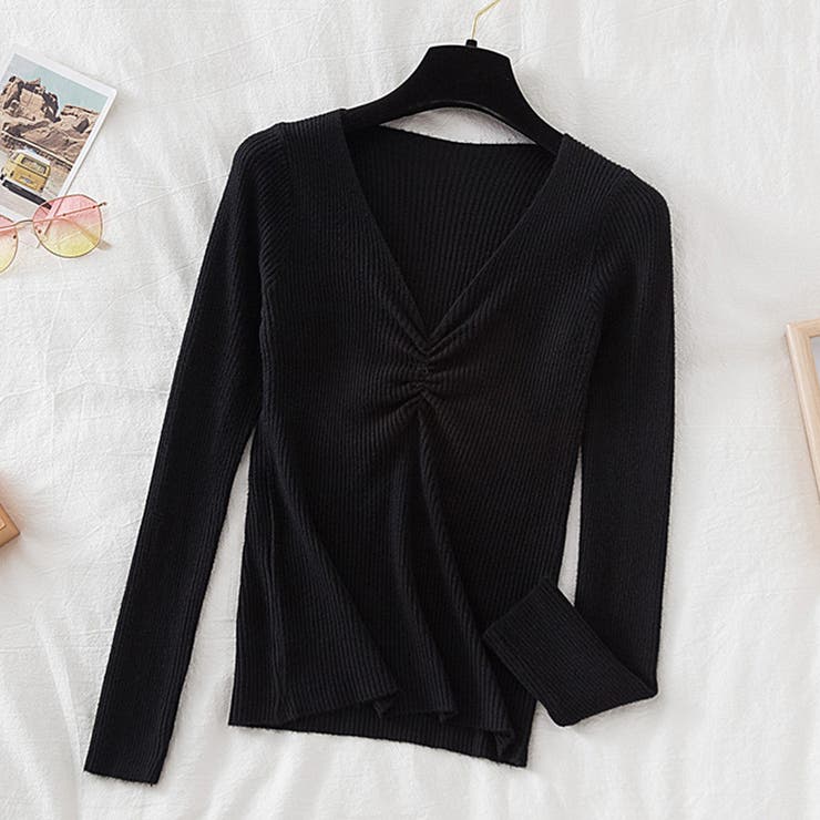 ギャザーリブニットトップスレディース秋冬 | Miniministore | 詳細画像5 