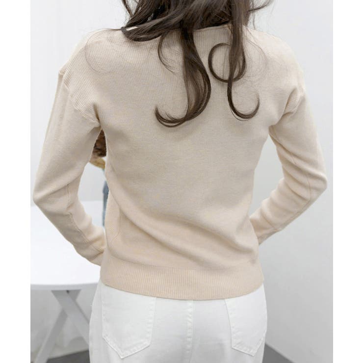 ニットトップス レディース Vネック長袖 | Miniministore | 詳細画像26 