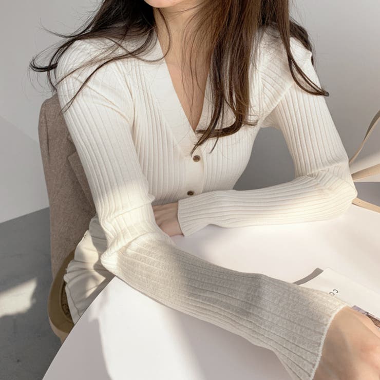 リブニットカーディガン レディース 秋冬 | Miniministore | 詳細画像11 