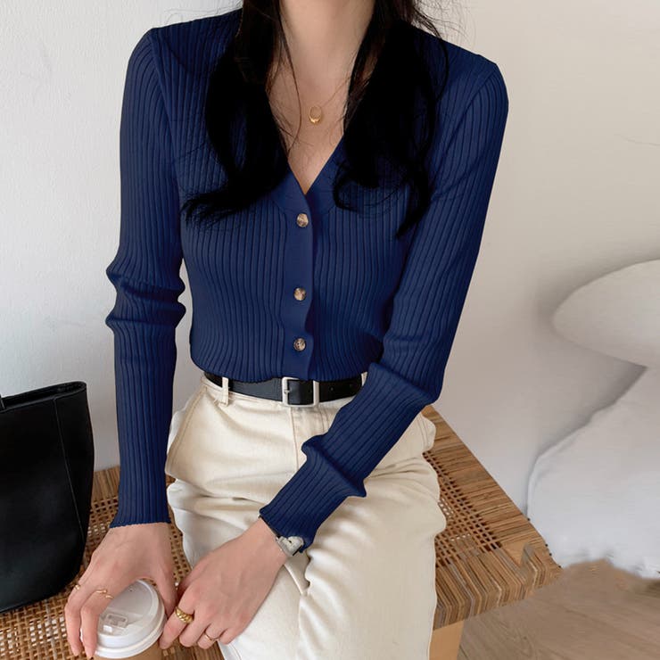 リブニットカーディガン レディース 秋冬 | Miniministore | 詳細画像12 