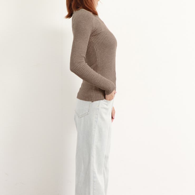 トップス minmin miniministore ニットトップス 胸開き ニットウエア