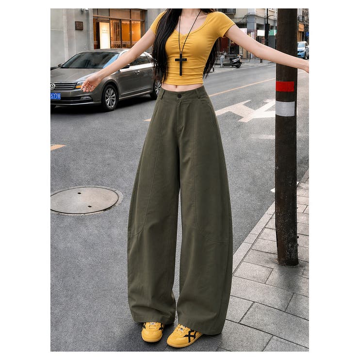 カーブパンツ レディース ワイドパンツ | misweddy | 詳細画像9 