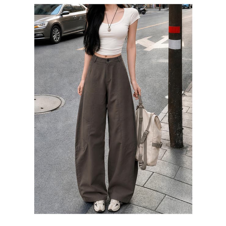 カーブパンツ レディース ワイドパンツ | misweddy | 詳細画像11 