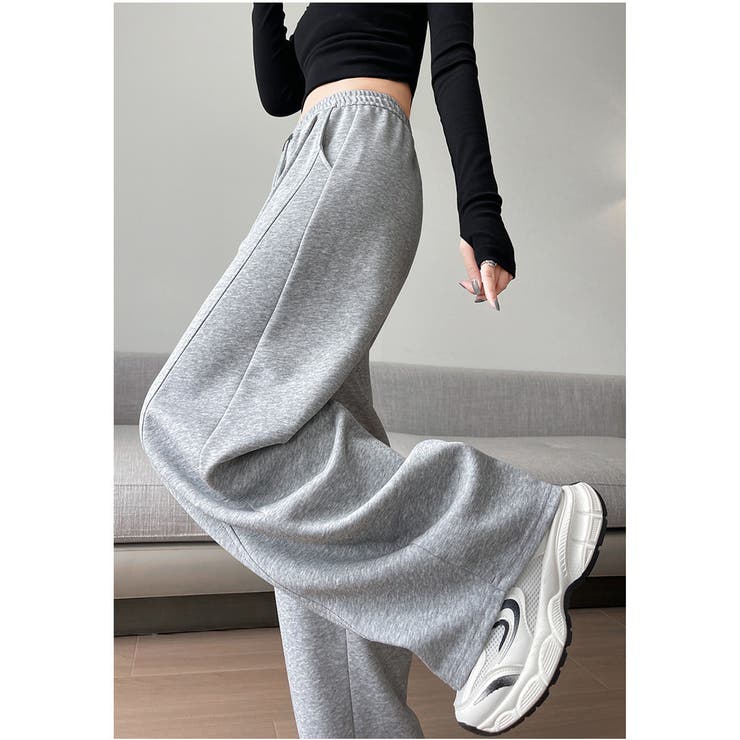 グレー | ワイドパンツ レディース スウェットパンツ | misweddy