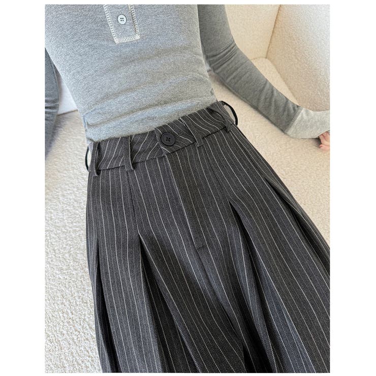 ストライプ ワイドパンツ レディース | misweddy | 詳細画像5 