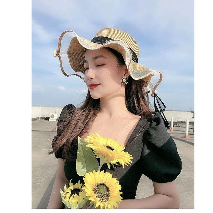 カーキ | 麦わら帽子 レディース UVカット | ミスウェディー