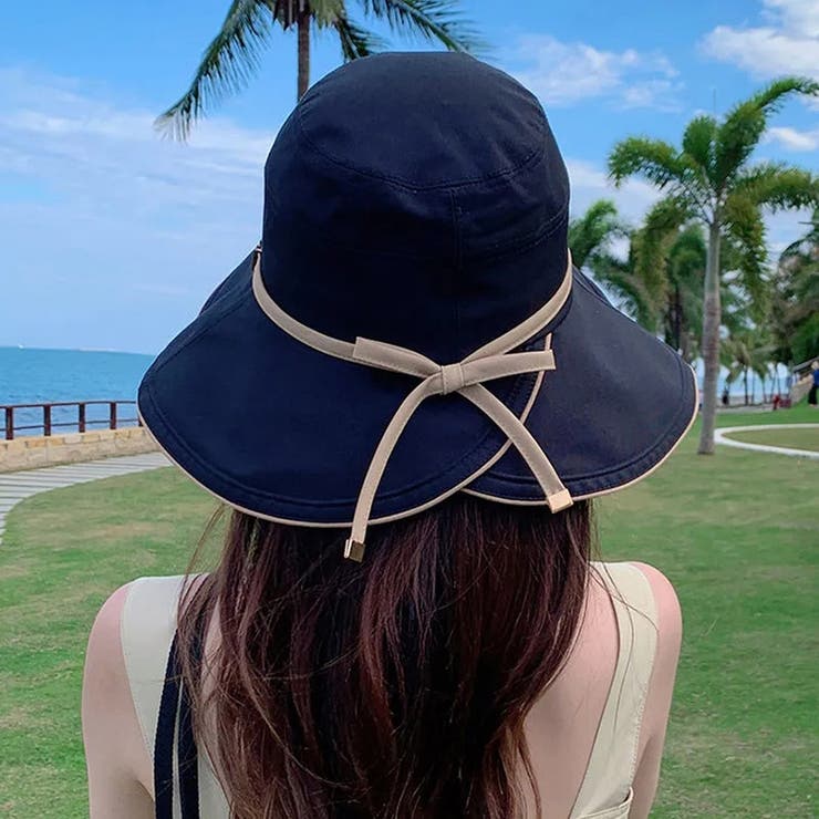 帽子 レディース つば広 UV カット つば広ハット あごひも付き | ミスウェディー | 詳細画像3 