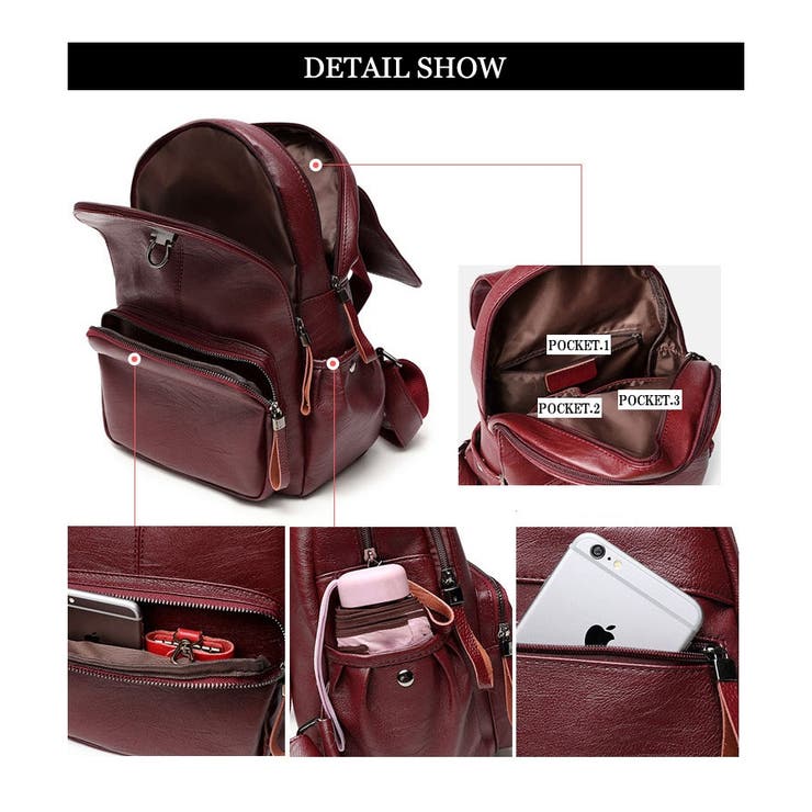 レディース 羊革リュック 大容量 通勤 | ミスウェディー | 詳細画像7 