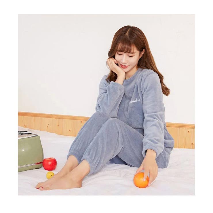 グレー(colorB) | もこもこ パジャマ レディース 上下セット 部屋着 | ミスウェディー