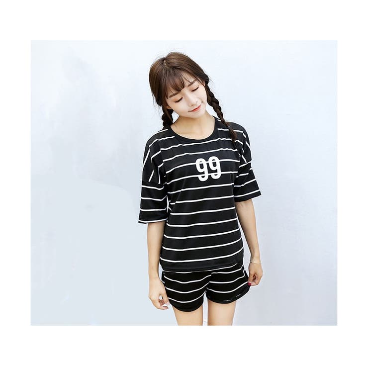 パジャマ レディース 夏 半袖 上下セット ショートパンツ ルームウェア | ミスウェディー | 詳細画像4 