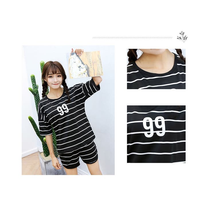 パジャマ レディース 夏 半袖 上下セット ショートパンツ ルームウェア | ミスウェディー | 詳細画像6 