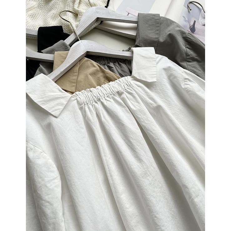 プルオーバー ブラウス 長袖 レディース 白 ホワイト | ミスウェディー | 詳細画像12 