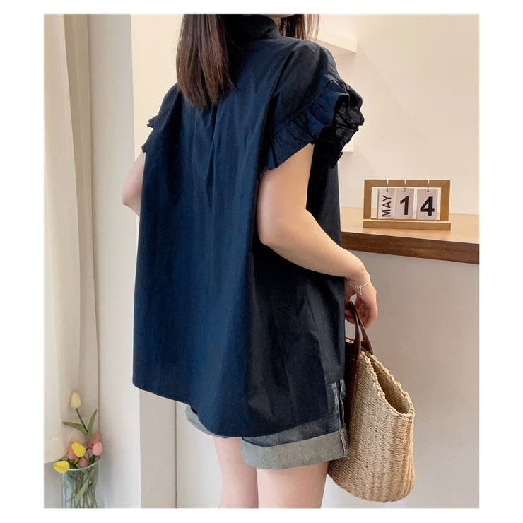 ボリューム袖 ブラウス レディース 半袖 フリル | ミスウェディー | 詳細画像9 