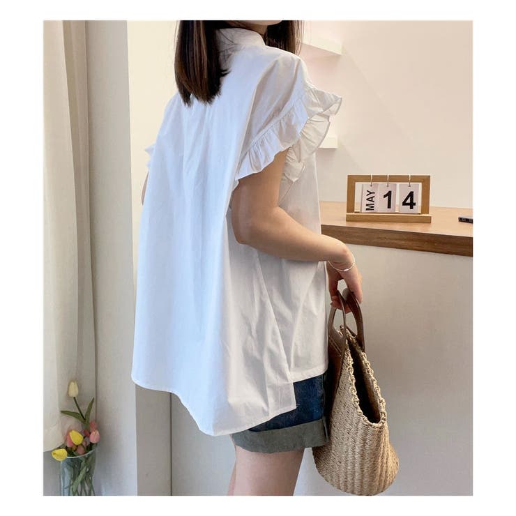 ボリューム袖 ブラウス レディース 半袖 フリル | ミスウェディー | 詳細画像11 