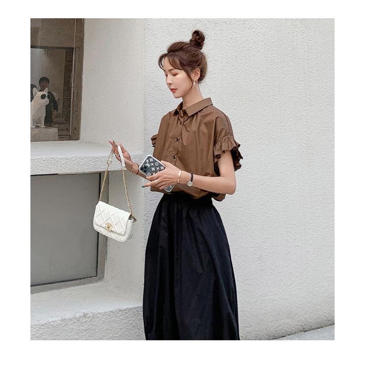 ボリューム袖 ブラウス レディース 半袖 フリル | ミスウェディー | 詳細画像7 