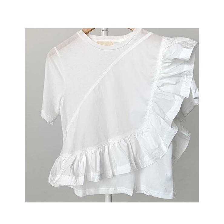 フリル袖 Tシャツ 無地 トップス ゆったり | ミスウェディー | 詳細画像7 