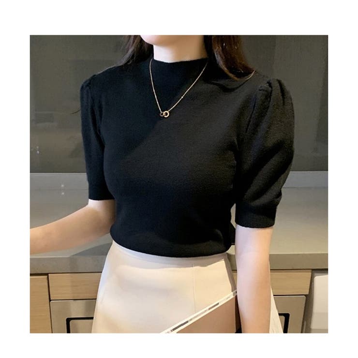 リブニット パワーショルダー 5分袖 | ミスウェディー | 詳細画像5 