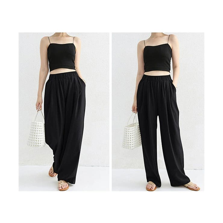 スラックス ハイウエスト ワイドパンツ | ミスウェディー | 詳細画像12 