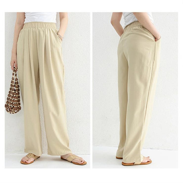 スラックス ハイウエスト ワイドパンツ | ミスウェディー | 詳細画像13 