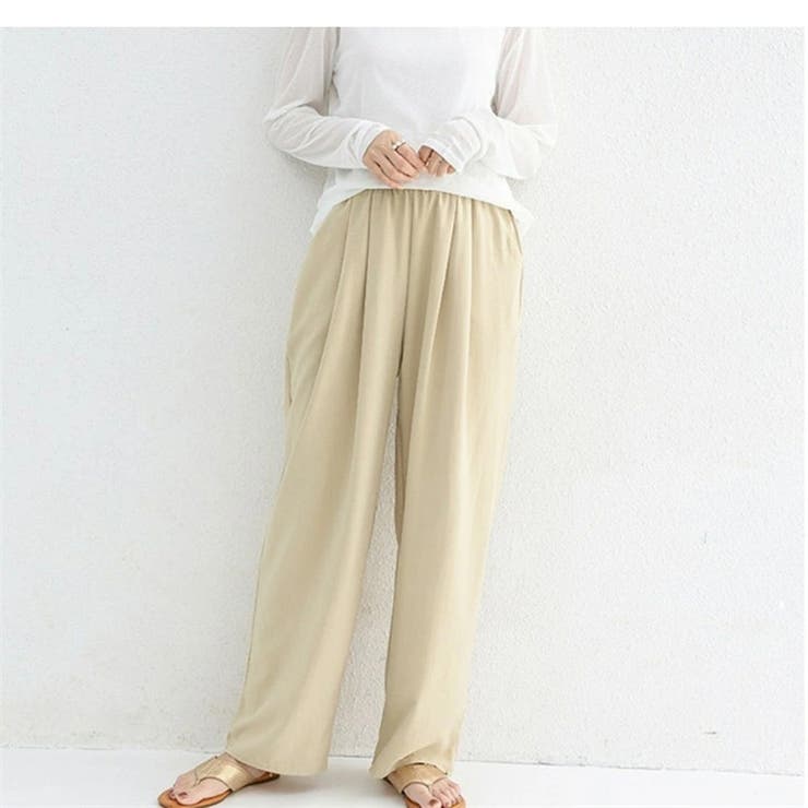 スラックス ハイウエスト ワイドパンツ | ミスウェディー | 詳細画像14 