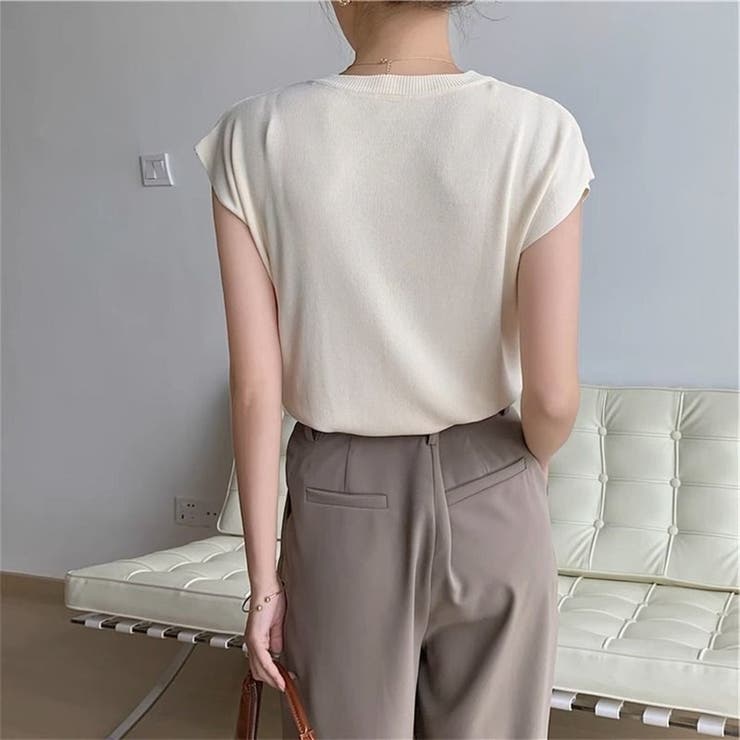 ノースリーブ ニット トップス | ミスウェディー | 詳細画像12 