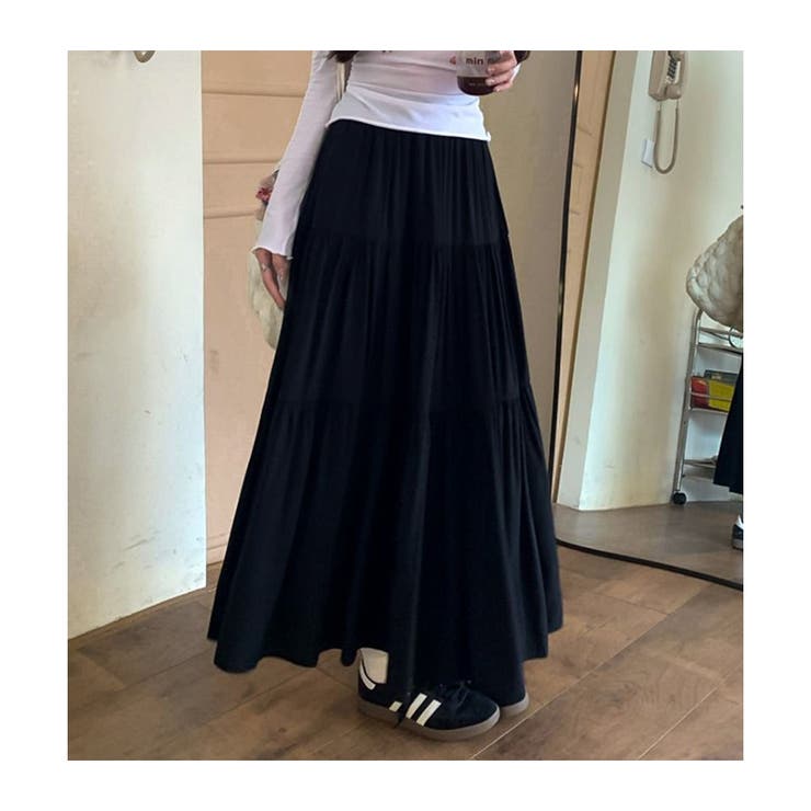 ブラック | ロングスカート レディース 夏 | ミスウェディー