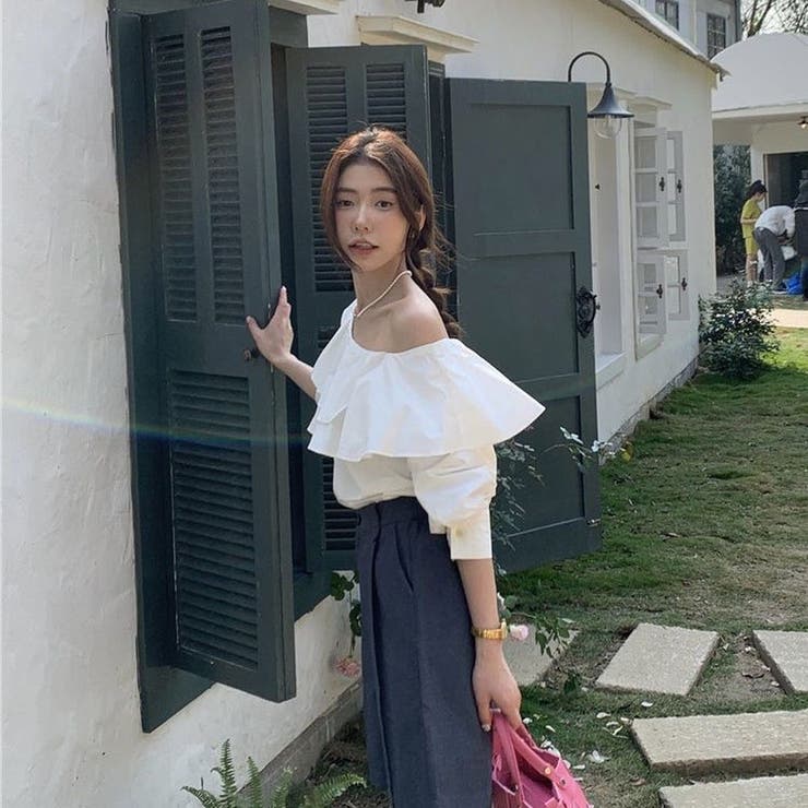 アシンメトリー シャツ 長袖T | ミスウェディー | 詳細画像11 