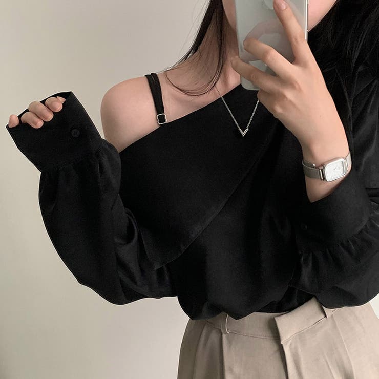 ワンショルダー 長袖 Tシャツ レディース オフショルダー | ミスウェディー | 詳細画像9 