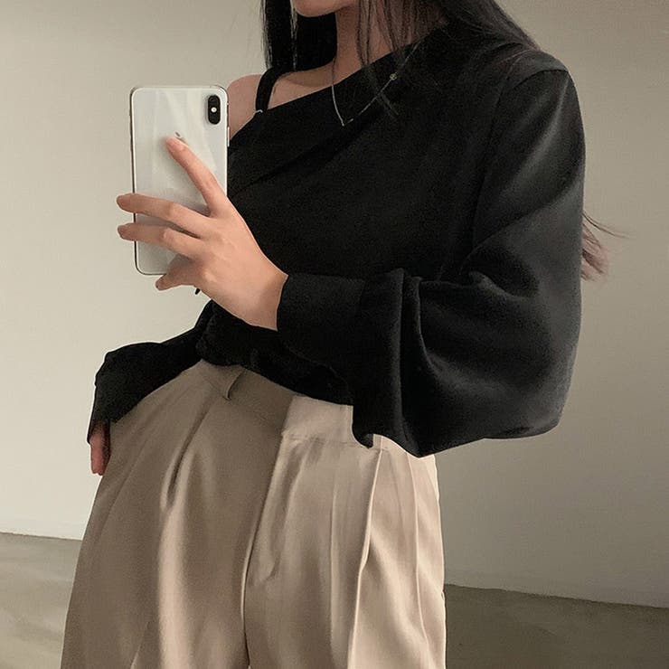 ワンショルダー 長袖 Tシャツ レディース オフショルダー | ミスウェディー | 詳細画像12 